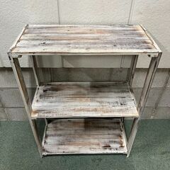 木製 3段 シェルフ 飾り棚 収納棚 ラック 幅62cm×奥行30cm×高さ83cm の画像