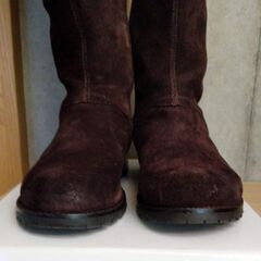 ロングブーツ  本革スエード　ブーツキーパー付　size35(22.5)の画像
