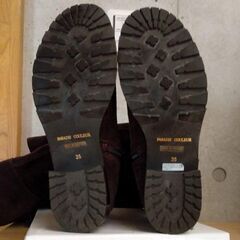 ロングブーツ  本革スエード　ブーツキーパー付　size35(22.5)の画像