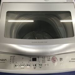 ★リユースのサカイ横浜南店★YM1710 AQUA 洗濯機 AQW-S6P 6.0㎏ 24年製 動作確認／クリーニング済みの画像
