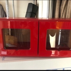 可愛い赤の小物入れの画像