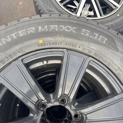 ランクルプラド用！早い者勝ち！中古スタッドレス　ホイールセット　265/65R17 2024年製ダンロップウインターマックスSJ8 　使用少ない！バリ山！の画像