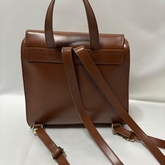 リュック レディース レザー 合皮 ブラウン 茶色 ヴィンテージ アンティークの画像