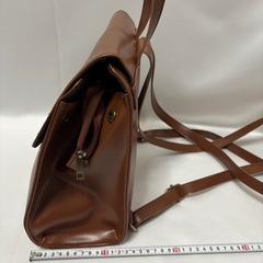 リュック レディース レザー 合皮 ブラウン 茶色 ヴィンテージ アンティークの画像