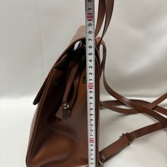 リュック レディース レザー 合皮 ブラウン 茶色 ヴィンテージ アンティークの画像