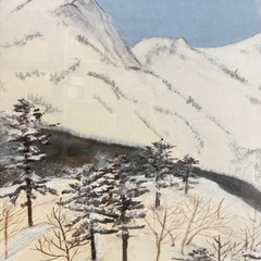 大型絵画  水墨画 額装  山本佳代｢カムイミンタラ 神々の遊ぶ庭｣の画像