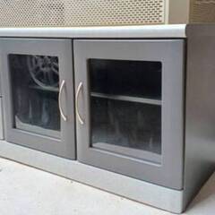 テレビ台／ローボード（白/グレー）の画像