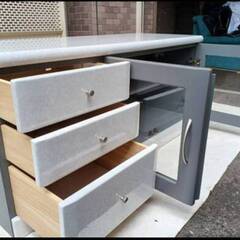 テレビ台／ローボード（白/グレー）の画像