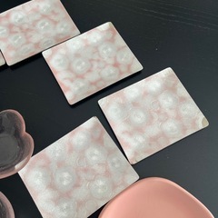 和食器ピンク系スタバ耐熱コップセットの画像