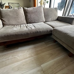 ニトリ　オットマン付3人掛けソファ　　　の画像