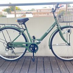 BONHEURシティサイクル 26インチ折りたたみ自転車  シマノ６段変速　引取専用の画像