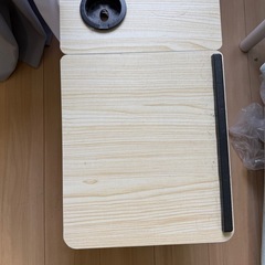 「折りたたみローテーブル（ドリンクホルダー付き）の画像