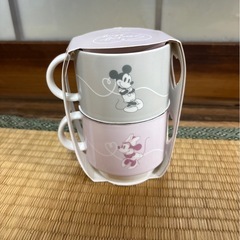 未使用 ディズニー コップ　マグ ペアスタッキングマグの画像