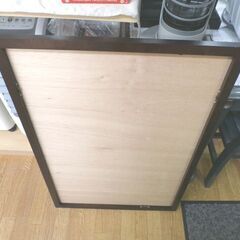 壁掛けミラー ウォールミラー 幅60cm 高さ90cm ダークブラウン 姿見 札幌 西岡店の画像