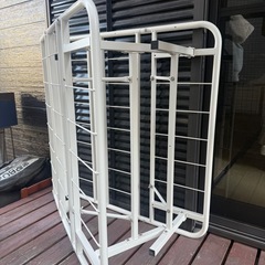 パイプ　シングルベッド　ホワイトの画像