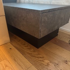 エムール 収納付き センターテーブル テーブル ストーングレー の画像