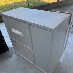 【あげます】食器棚　白の画像