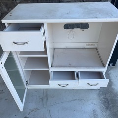 【あげます】食器棚　白の画像