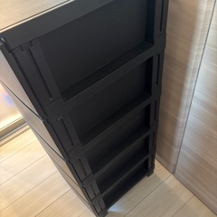 組立式　収納ボックス5段　(ブラック)の画像