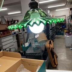 O2512-416 ペンダントライト グリーン 中古 リモコン付き 通電確認済みの画像