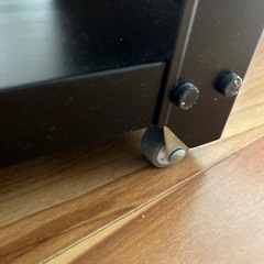 キッチン収納 冷蔵庫横 スリムワゴン オープンラック ブラック キャスター付き USEDの画像