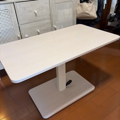 昇降テーブル 幅90cm ホワイトの画像