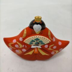 雛人形 お内裏様 お雛様 陶器製 親王飾り 屏風 台座付き ひな人形 ひな祭り 置物 伝統工芸 節句飾り　251216-5Tの画像