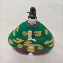 雛人形 お内裏様 お雛様 陶器製 親王飾り 屏風 台座付き ひな人形 ひな祭り 置物 伝統工芸 節句飾り　251216-5Tの画像