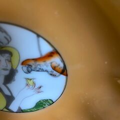 【愛品倶楽部柏】オールドノリタケ 　デコレディ ラスター彩 　オウムと貴婦人 プレートの画像