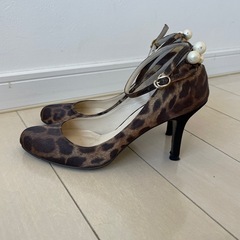 ★美品★オデットエオディール　ユナイテッドアローズ　ヒョウ柄ハイヒールの画像