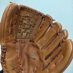軟式 野球 グローブ ブラウン レザー 編みウェブ G-90 使用感あり 練習用 即戦力 251216-6Aの画像
