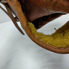 軟式 野球 グローブ ブラウン レザー 編みウェブ G-90 使用感あり 練習用 即戦力 251216-6Aの画像