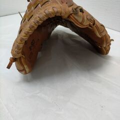軟式 野球 グローブ ブラウン レザー 編みウェブ G-90 使用感あり 練習用 即戦力 251216-6Aの画像