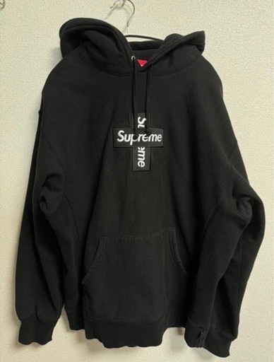 Supreme Cross Box Logo Hooded Sweatshirt ブラック