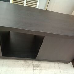 リユースのサカイ栃木店★ジモティ割あり★  TV台 ブラック W116.5×D39×H43.5 クリーニング済み TC11984の画像