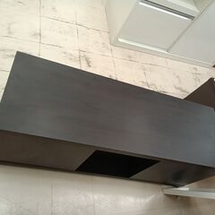 リユースのサカイ栃木店★ジモティ割あり★  TV台 ブラック W116.5×D39×H43.5 クリーニング済み TC11984の画像