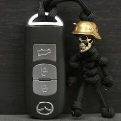 ■■【ブラウン】カッコよくてお洒落【スカル兵士 キーホルダー 】■ブラウンの画像