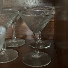 グラス　カットグラス　カクテルグラス　大量　まとめての画像