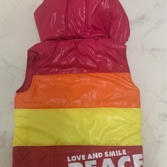 ❤️最終断捨離激安早い者勝ち❤️ベビードール　美品　綿入りカラフルベスト　130の画像