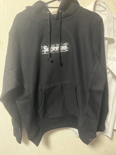 Supreme Bandana Box Logo Hooded Sweatshirt 黒