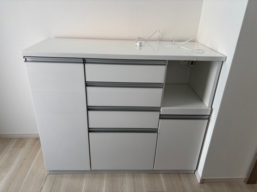 キッチンカウンター120cm カップボード (a.m) 芦屋の収納家具《食器棚