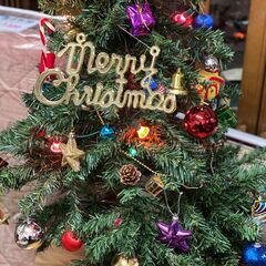 クリスマスツリー　100cm　飾り・ライト付きの画像