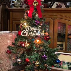 クリスマスツリー　100cm　飾り・ライト付きの画像
