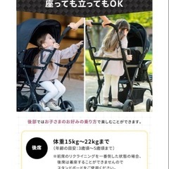【美品】二人乗りベビーカーお譲りします。の画像