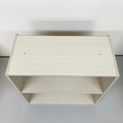 stp-3653　カラーボックス　2段　幅61cm　白　高さ調節可能　収納棚　本棚　ラック　オープン収納　小物収納　収納ボックス　カラボ　ホワイトの画像