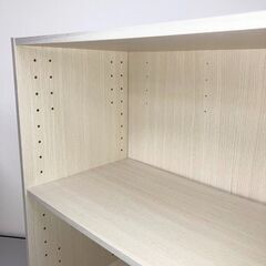 stp-3653　カラーボックス　2段　幅61cm　白　高さ調節可能　収納棚　本棚　ラック　オープン収納　小物収納　収納ボックス　カラボ　ホワイトの画像