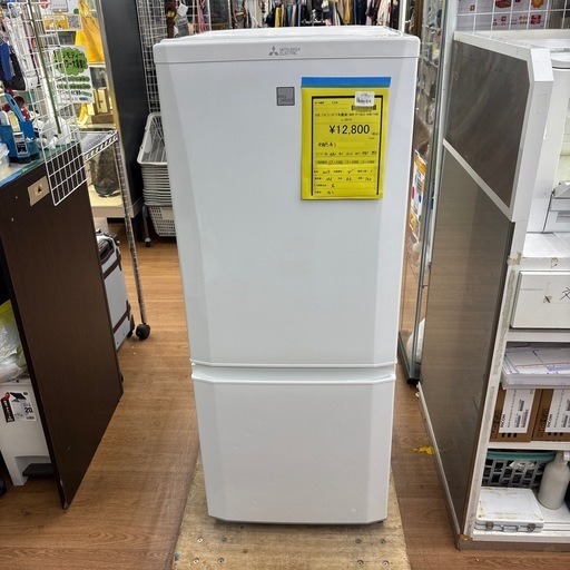 ☆ドリーム荒牧店☆ジモティー割引有☆【クリーニング済み】三菱/2ドア冷蔵庫/MR-P15ED-KW/146L/2019年製
