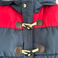150cm ダウンベスト　男の子　コート　アウター　レッドネイビー　防寒　中綿の画像