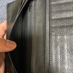 ブラック レザー 長財布の画像