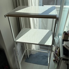 山崎実業 tower ゴミ箱上ラック ホワイト ほぼ新品の画像